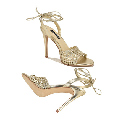Merta Ankle Wrap Woven Sandals
