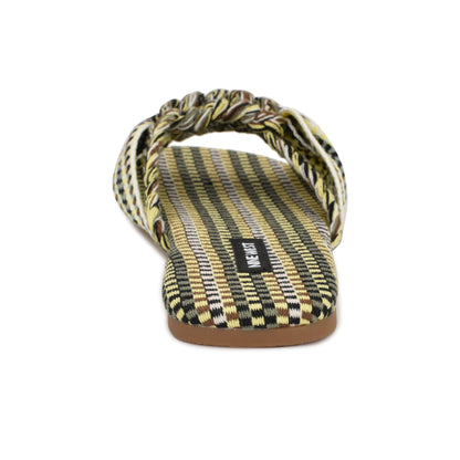 Lalta Knotted Flat Slide Sandals
