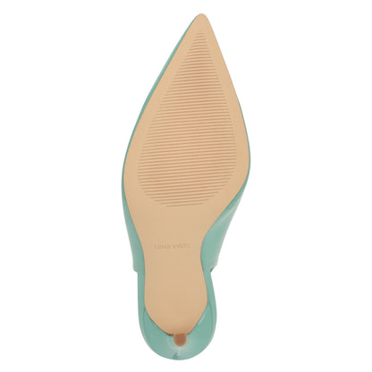 Feather Pointy Toe Slingback Pumps