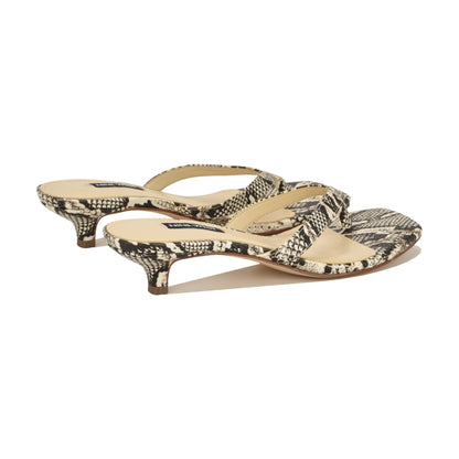 Cassa Thong Kitten Heel Sandals