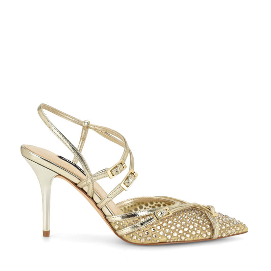 Pertee Strappy Embellished Pumps
