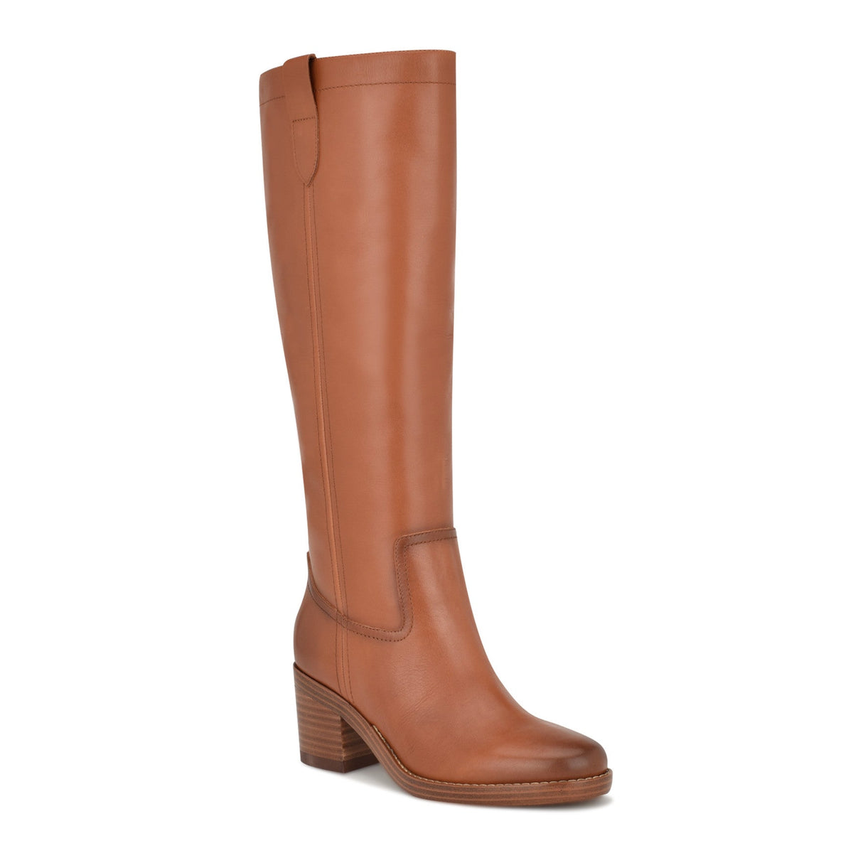 Hecee Block Heel Tailored Leather Boots