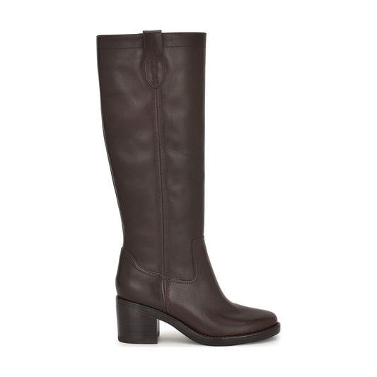 Hecee Block Heel Tailored Leather Boots
