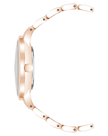 Crystal Accented Bracelet Watch