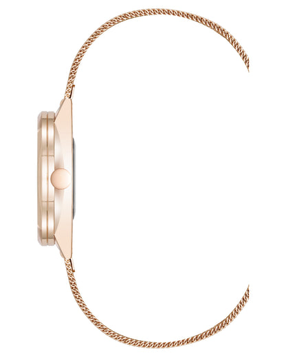 Round Case Mesh Bracelet Watch