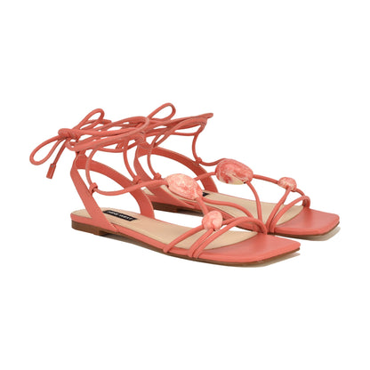 Niraa Ankle Wrap Flat Sandals