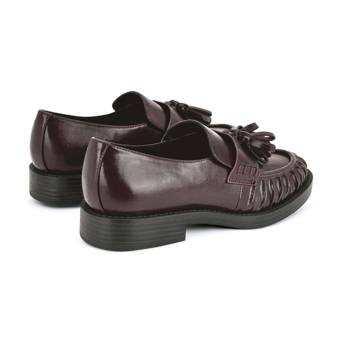Gersen Ruched Tassle Loafers