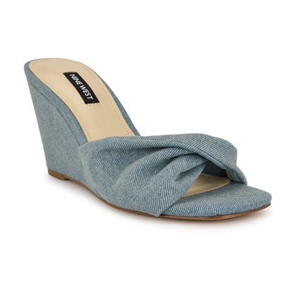 Nikhil Twist Wedge Sandals